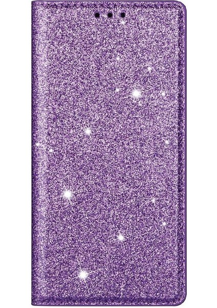 IPhone 12 Için Glitter Flip Case Pro Manyetik Kapatma Flip Case Cüzdan Pu (Yurt Dışından)