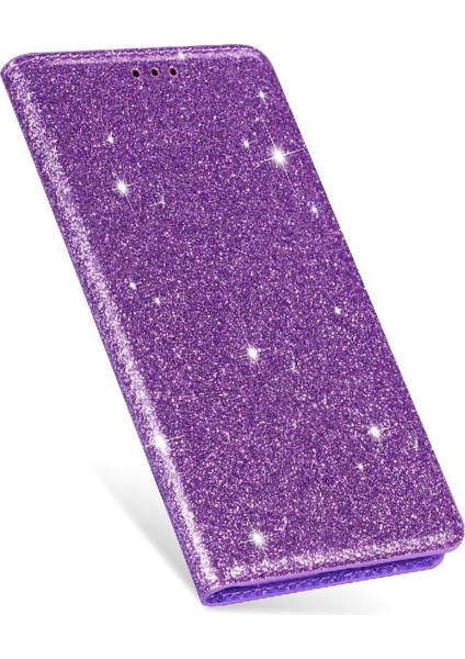 IPhone 12 Için Glitter Flip Case Pro Manyetik Kapatma Flip Case Cüzdan Pu (Yurt Dışından)
