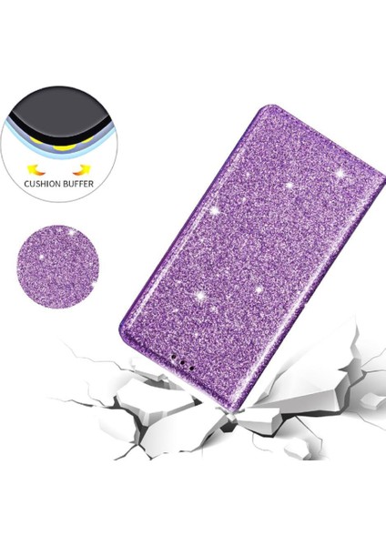IPhone 12 Için Glitter Flip Case Pro Manyetik Kapatma Flip Case Cüzdan Pu (Yurt Dışından)