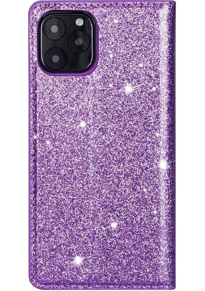 IPhone 12 Için Glitter Flip Case Pro Manyetik Kapatma Flip Case Cüzdan Pu (Yurt Dışından)