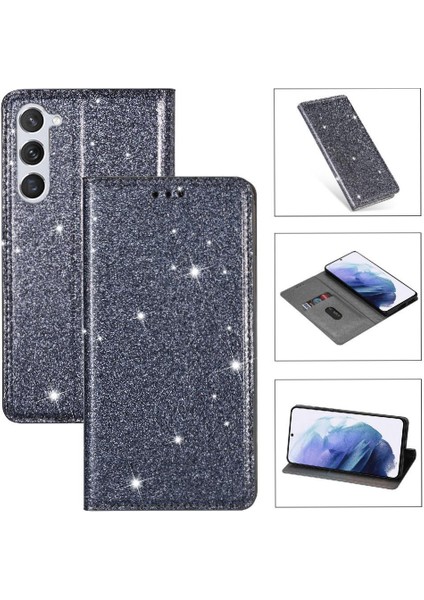 Samsung Galaxy S23 Artı Kart Tutucu Flip Case Cüzdan Için Glitter Flip Case (Yurt Dışından)