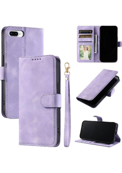 IPhone 6 Için Flip Case Artı/6s Artı Kickstand Bilek Kayışı Manyetik Pu Kart (Yurt Dışından)