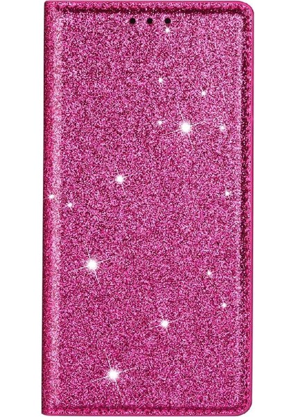 IPhone 15 Için Glitter Flip Case Pro Manyetik Kapatma Flip Case Cüzdan Kart (Yurt Dışından)