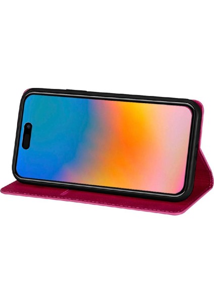IPhone 15 Için Glitter Flip Case Pro Manyetik Kapatma Flip Case Cüzdan Kart (Yurt Dışından)