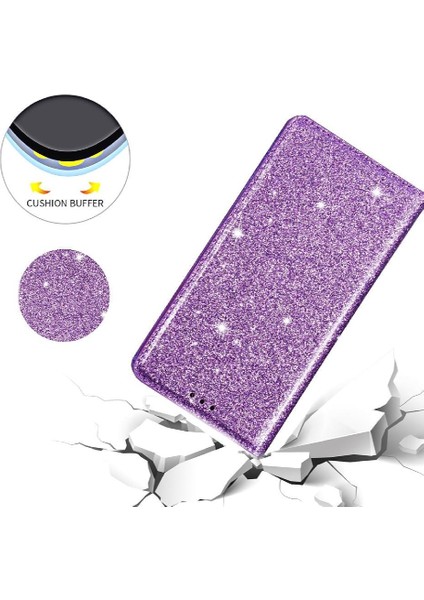 IPhone 12 Için Glitter Flip Case Pro Max Kart Tutucu Pu Deri Manyetik (Yurt Dışından)