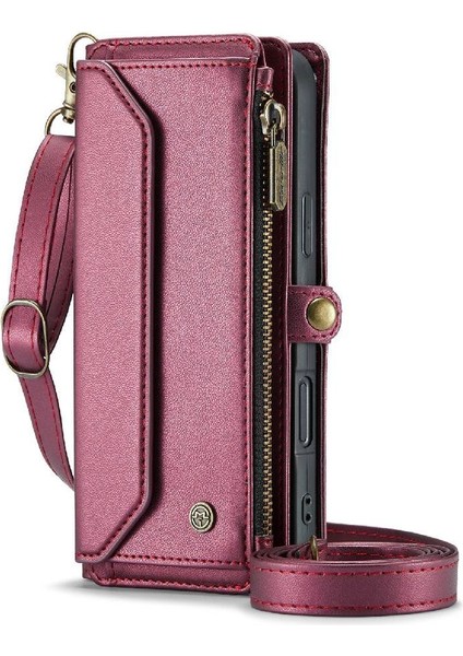 IPhone 16 Için Crossbody Durumda Pro Max Rfıd Engelleme Durumda Cüzdan Kart Tutucu (Yurt Dışından)