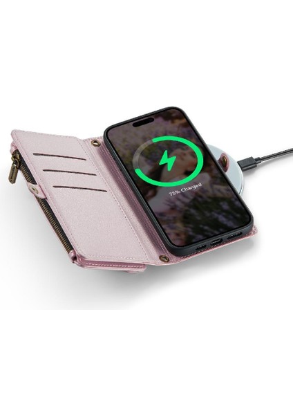 IPhone 16 Için Crossbody Durumda Fermuar Faturaları Yuvası Rfıd Engelleme Cüzdan Kılıf (Yurt Dışından) fiyatları