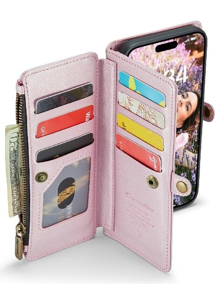IPhone 16 Için Crossbody Durumda Fermuar Faturaları Yuvası Rfıd Engelleme Cüzdan Kılıf (Yurt Dışından) fırsatları