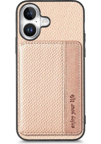 IPhone 16 Için Kılıf Komple Kamera Güvenlik Rfıd Engelleme Manyetik Kart (Yurt Dışından)