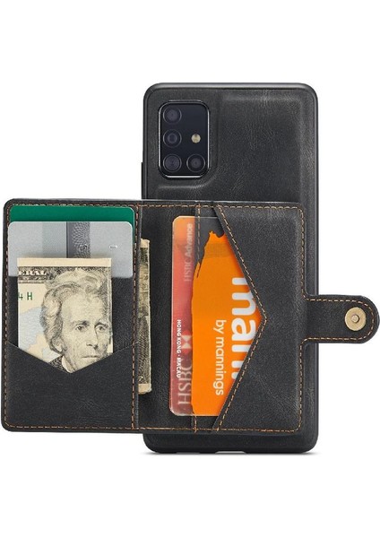 Samsung Galaxy A71 5g Cardholder Için Kılıf Standı Ayrılabilir Manyetik Tasarım (Yurt Dışından)