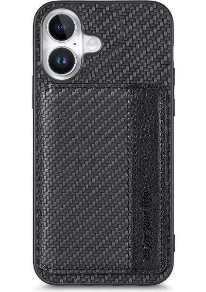 IPhone 16 Için Kılıf Komple Kamera Güvenlik Rfıd Engelleme Manyetik Kart (Yurt Dışından)