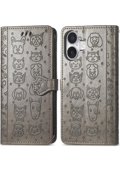 IPhone 16 Için Kılıf Artı Kapak Kapak Kılıf Karikatür Hayvanlar Kısa (Yurt Dışından) modelleri