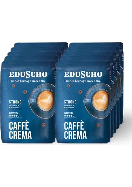 Eduscho Caffe Crema Strong Çekirdek Kahve 10 x 500 gr