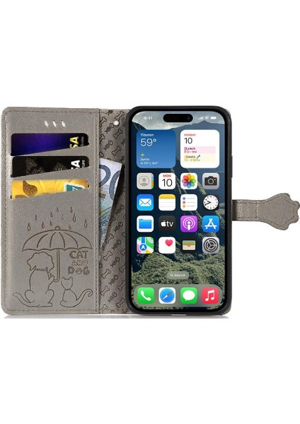 IPhone 16 Için Kılıf Kısa Kayış Deri Kılıf Kapak Kapak Karikatür Hayvanlar (Yurt Dışından) fiyatları