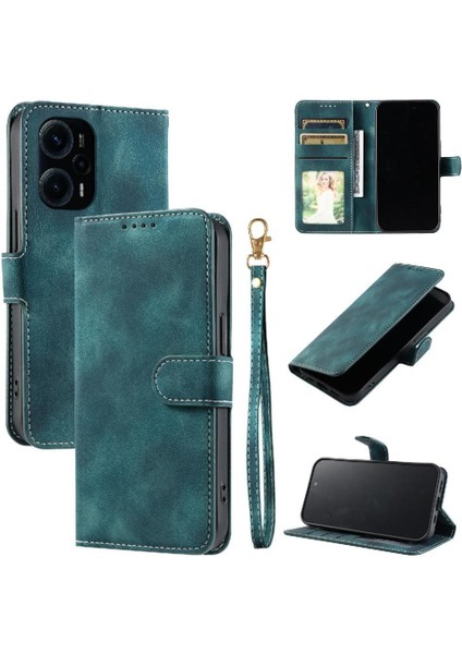 Xiaomi Redmi Için Flip Case NOTE12 Turbo 5g Bilek Kayışı Cüzdan Kart Yuvaları (Yurt Dışından)