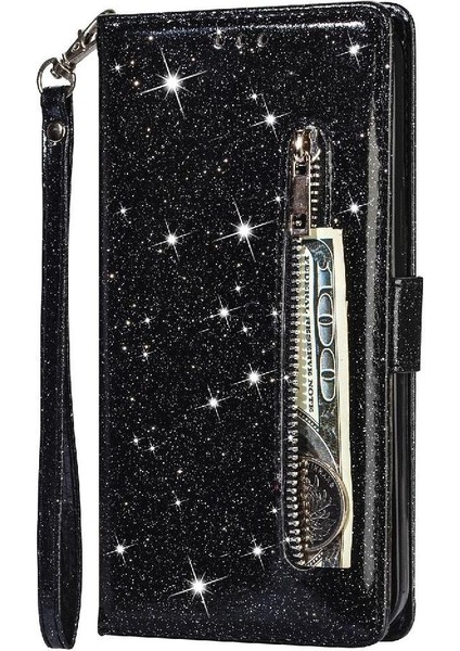 IPhone 11 Için Fermuarlı Cebi Durumda Pu Deri Manyetik Kapatma Glitter (Yurt Dışından) fiyatları