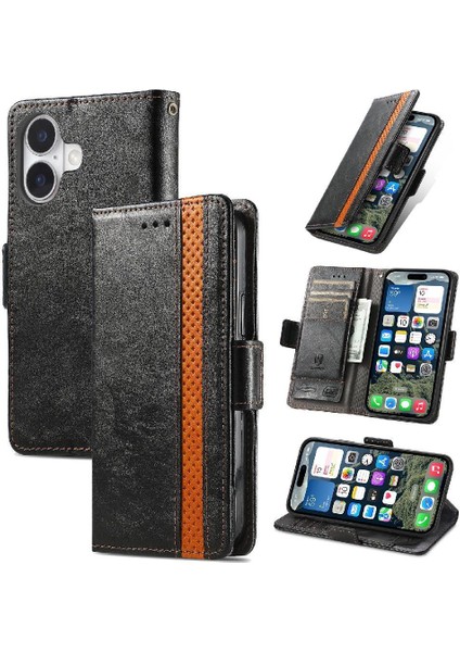 IPhone 16 Artı Cüzdan Iş Ekleme Çoklu Kart Yuvası (Yurt Dışından)