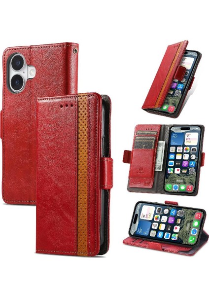 IPhone 16 Artı Cüzdan Iş Ekleme Çoklu Kart Yuvası (Yurt Dışından)