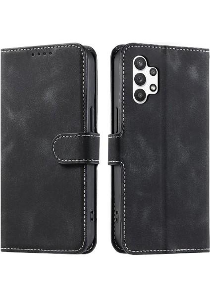 Samsung Galaxy A32 5g Bilek Kayışı Manyetik Pu Deri Cüzdan Için Flip Case (Yurt Dışından)