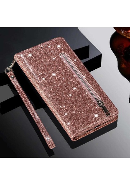 Samsung Galaxy A54 5g Için Fermuarlı Cebi Durumda Glitter Cüzdan Kılıf Bilek (Yurt Dışından) indirimleri