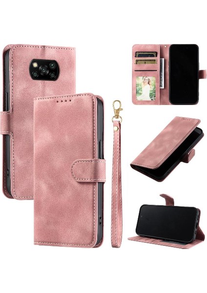 Xiaomi Poco X3 Nfc Cüzdan Kart Yuvaları Için Flip Case Kickstand Pu Deri (Yurt Dışından)