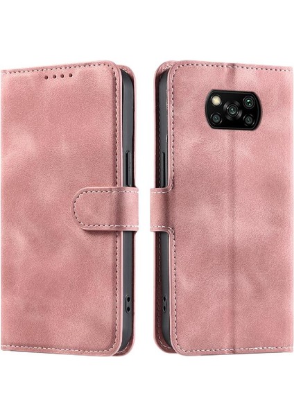 Xiaomi Poco X3 Nfc Cüzdan Kart Yuvaları Için Flip Case Kickstand Pu Deri (Yurt Dışından)
