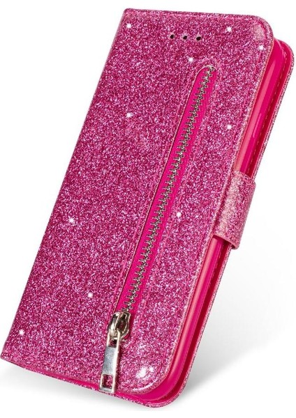 Huawei P30 Lite Glitter Cüzdan Kılıf Bilek Kayışı Için Fermuarlı Cebi Durumda (Yurt Dışından) fiyatları