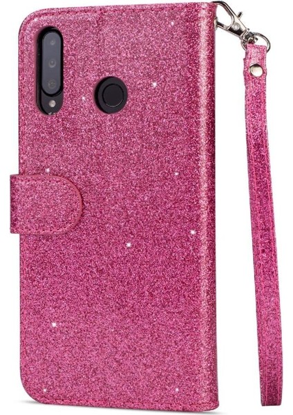 Huawei P30 Lite Glitter Cüzdan Kılıf Bilek Kayışı Için Fermuarlı Cebi Durumda (Yurt Dışından) fırsatları