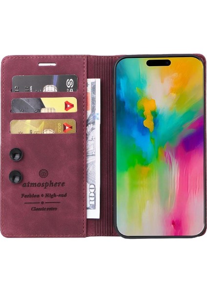 IPhone 16 Için Flip Case Artı Cüzdan Darbeye Basit Iş Deri (Yurt Dışından) fiyatları