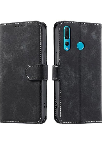 Huawei P Akıllı Artı 2019 Pu Deri Cüzdan Kart Yuvaları Bilek Için Flip Case (Yurt Dışından)