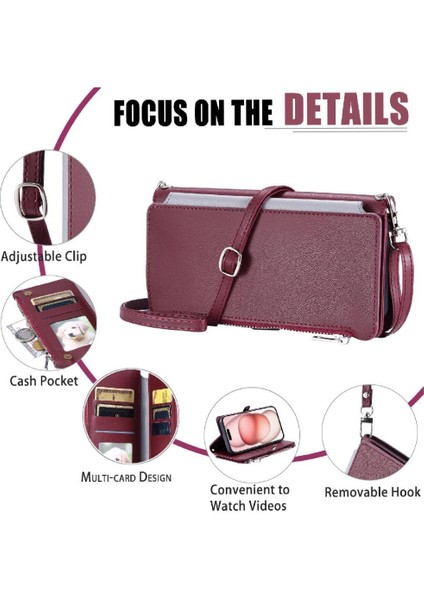 Samsung Galaxy Crossbody 5g Uzun Kordon Rfıd Engelleme Faturaları Için Crossbody Durumda (Yurt Dışından)