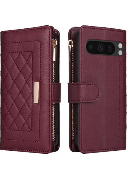 Google Piksel 8 Pro Kayış Kart Yuvaları Için Flip Case Darbeye Cüzdan (Yurt Dışından)