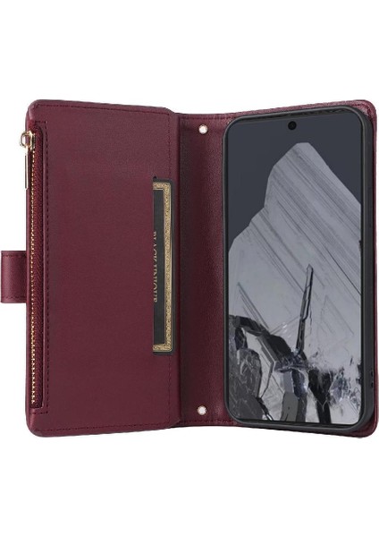 Google Piksel 8 Pro Kayış Kart Yuvaları Için Flip Case Darbeye Cüzdan (Yurt Dışından)