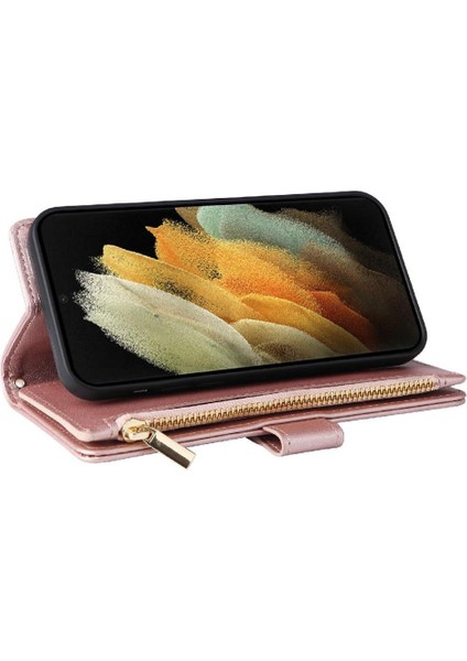 Samsung Galaxy S21 Ultra Kayış Darbeye Cüzdan Kart Yuvaları Için Flip Case (Yurt Dışından) indirimleri