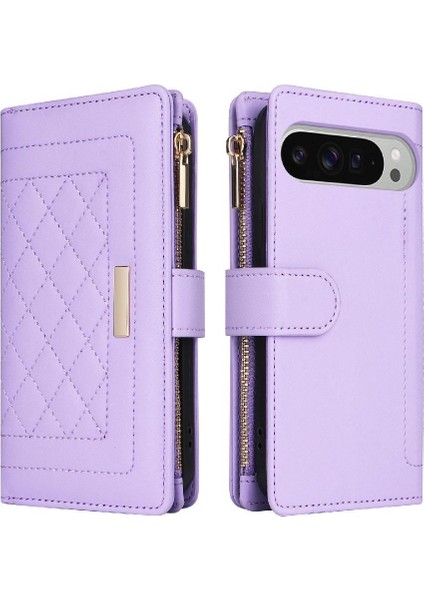Google Piksel 9 Pro Xl Cüzdan Kart Yuvaları Için Flip Case Kayış Darbeye (Yurt Dışından)