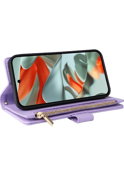 Google Piksel 9 Pro Xl Cüzdan Kart Yuvaları Için Flip Case Kayış Darbeye (Yurt Dışından)