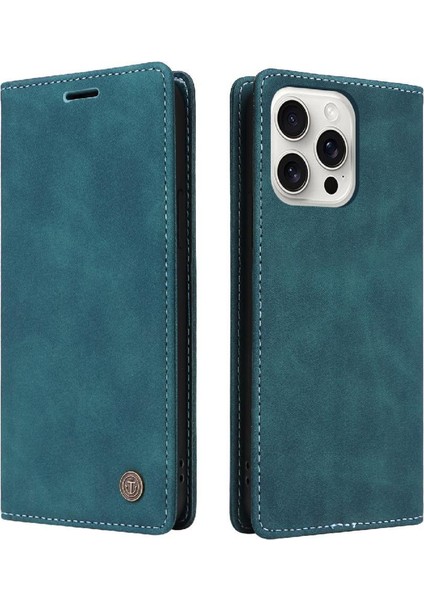 IPhone 16 Için Flip Case Pro Kapak Kapak Cüzdan Basit Iş Darbeye (Yurt Dışından)
