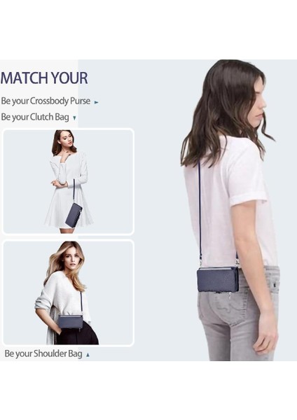 Samsung Galaxy A51 Için Crossbody Durumda 4g Fermuar Faturaları Yuvası Kılıf Cüzdan 9 (Yurt Dışından)