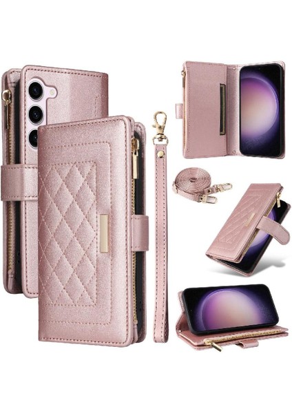 Samsung Galaxy S23 Kart Yuvaları Için Flip Case Kayış Darbeye Cüzdan (Yurt Dışından)