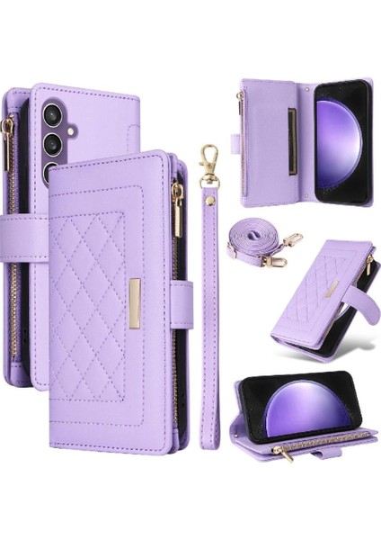 Samsung Galaxy S24 Fe Kayış Kart Yuvaları Için Flip Case Darbeye Cüzdan (Yurt Dışından)