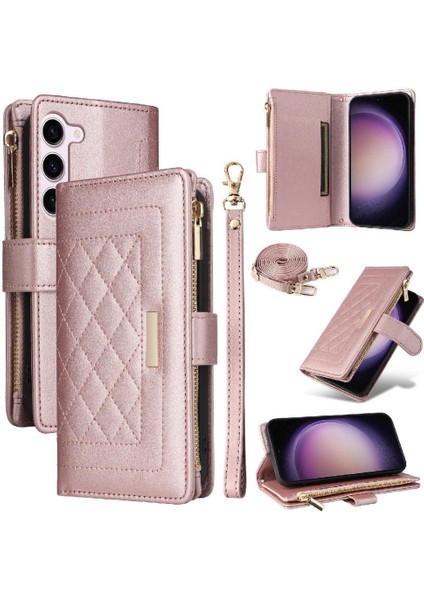 Samsung Galaxy S23 Artı Kayış Cüzdan Darbeye Kart Yuvaları Için Flip Case (Yurt Dışından)