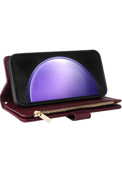 Samsung Galaxy S24 Fe Kayış Kart Yuvaları Için Flip Case Darbeye Cüzdan (Yurt Dışından)