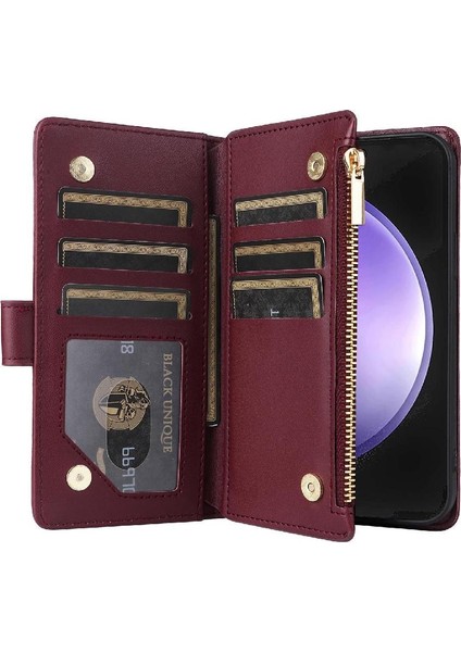 Samsung Galaxy S24 Fe Kayış Kart Yuvaları Için Flip Case Darbeye Cüzdan (Yurt Dışından)