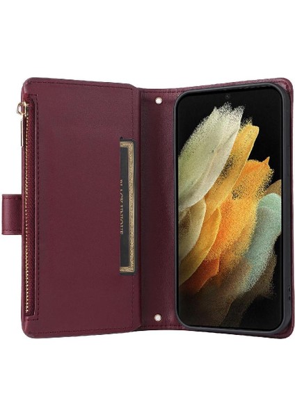 Samsung Galaxy S21 Ultra Kayış Darbeye Cüzdan Kart Yuvaları Için Flip Case (Yurt Dışından) fırsatları