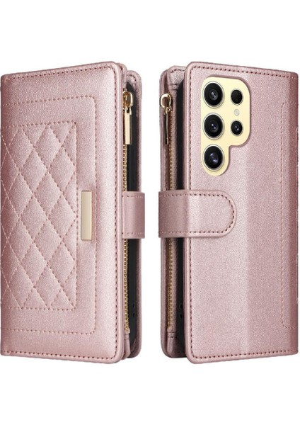 Samsung Galaxy S24 Ultra Cüzdan Kayış Darbeye Kart Yuvaları Için Flip Case (Yurt Dışından) modelleri
