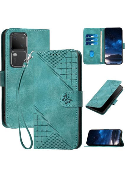 Vıvo V30 Pro 5g Için Flip Case Ayrılabilir El Yüksek ile Kabartmalı Kelebek (Yurt Dışından)