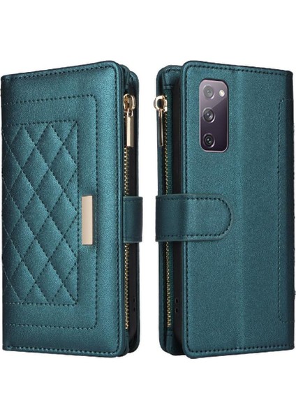 Samsung Galaxy S21 Darbeye Cüzdan Kart Yuvaları Kayış Için Flip Case (Yurt Dışından)