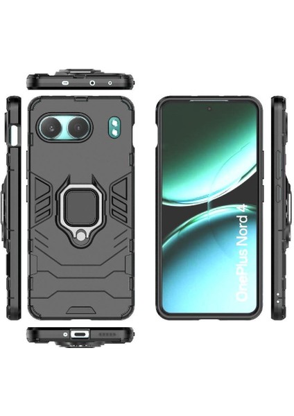 Oneplus Nord 4 Askeri Sınıf Koruma Için Halka Araba Montaj Kickstand Durumda (Yurt Dışından) modelleri