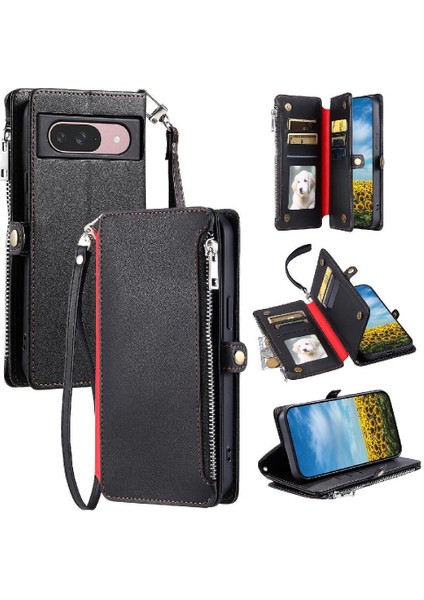 Google Piksel 8 Pro Kılıf Cüzdan Uzun Kordon 9 Kart Için Crossbody Durumda (Yurt Dışından)