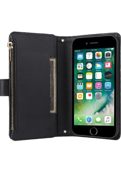 IPhone 6 Için Flip Case Darbeye Cüzdan Kart Yuvaları Kayış (Yurt Dışından) modelleri